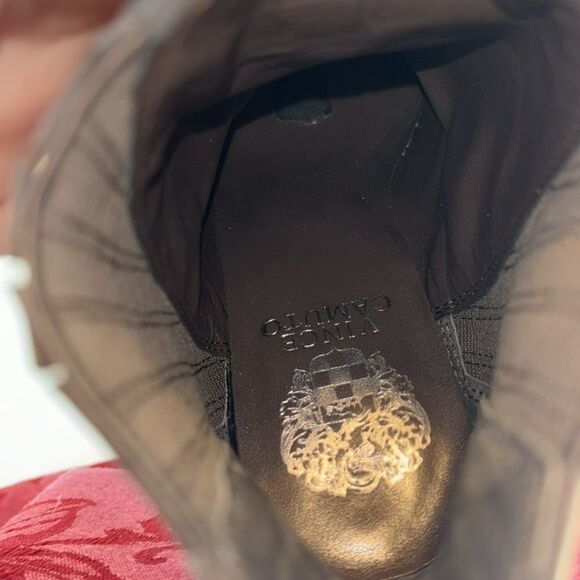 Vince Camuto‎ Fateen Ankle Taupe Leather Booties 3 1/2” Heel Size 7 - Picture 15 of 16